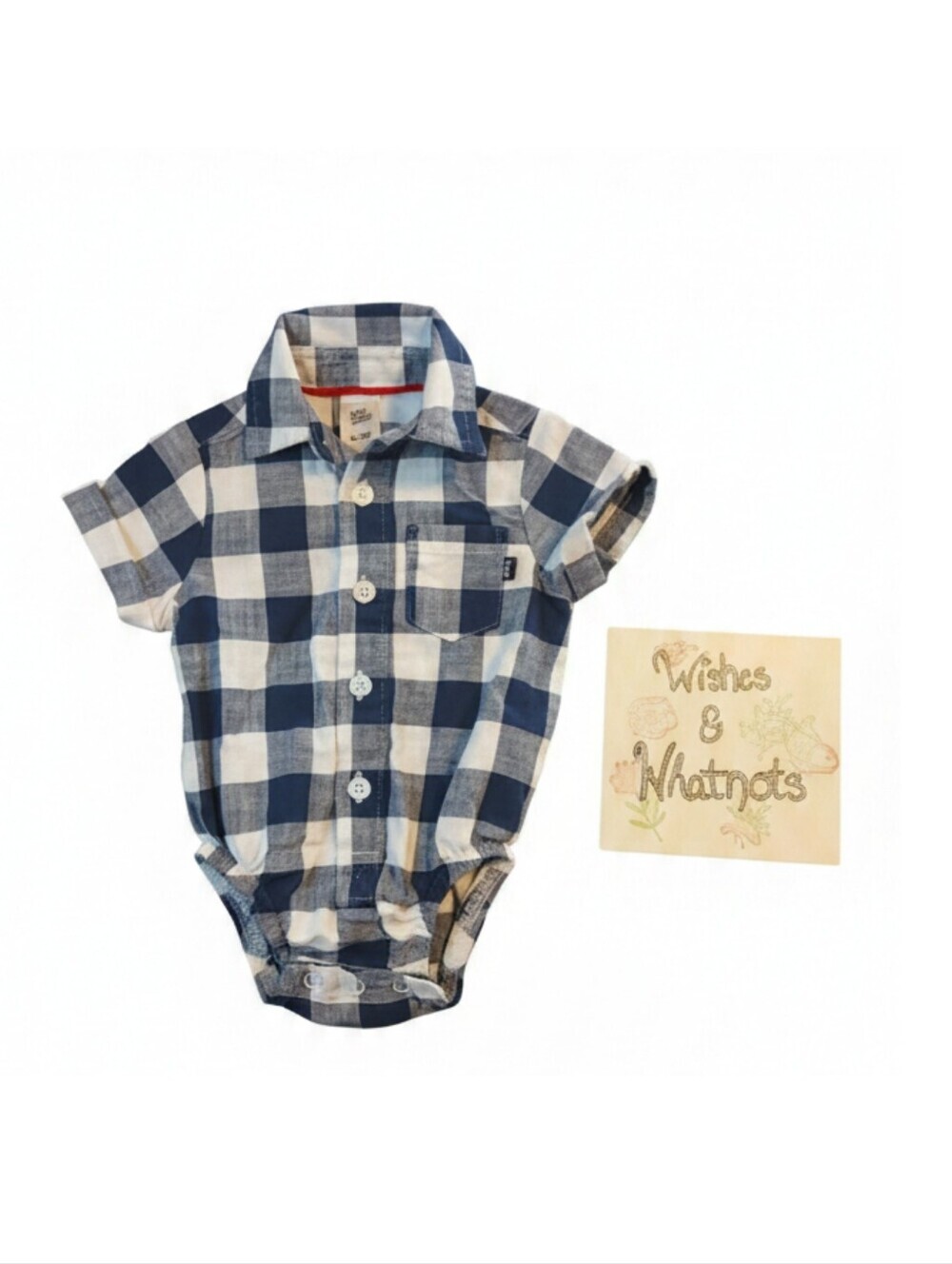 🔥5/$25🔥Baby B'gosh Boy Shirt 0-3M Plaid Checkered Button Up Flannel